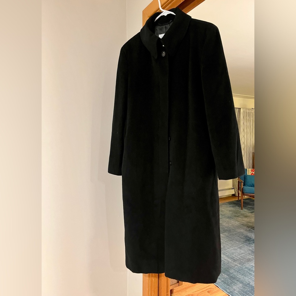 Calvin Klein Wool Classic Black Overcoat